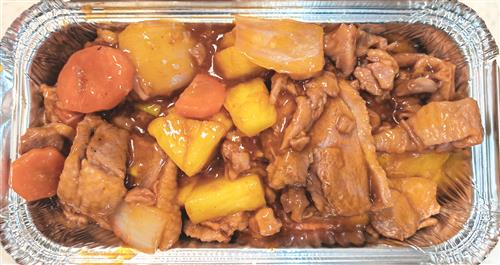32P________roast duck with pineapples